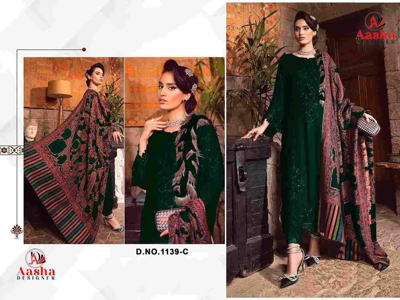 Aasha 1139 Colours By Aasha Designer 1139-A To 1139-D Series Pakistani Suits Beautiful Fancy Colorful Stylish Party Wear & Occasional Wear Heavy Rayon Embroidery Dresses At Wholesale Price