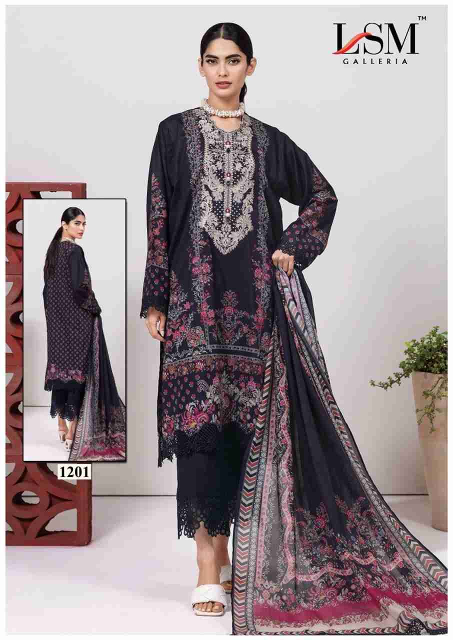 Parian Dream Vol-12 By Lsm Galleria 1201 To 1206 Series Beautiful Festive Suits Colorful Stylish Fancy Casual Wear & Ethnic Wear Pure Lawn Print With Work Dresses At Wholesale Price