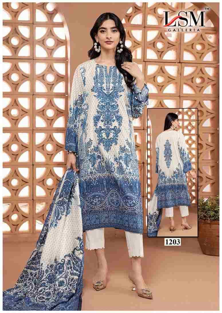 Parian Dream Vol-12 By Lsm Galleria 1201 To 1206 Series Beautiful Festive Suits Colorful Stylish Fancy Casual Wear & Ethnic Wear Pure Lawn Print With Work Dresses At Wholesale Price