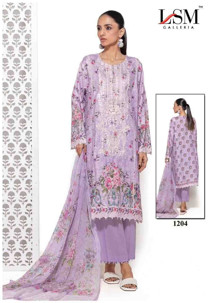 Parian Dream Vol-12 By Lsm Galleria 1201 To 1206 Series Beautiful Festive Suits Colorful Stylish Fancy Casual Wear & Ethnic Wear Pure Lawn Print With Work Dresses At Wholesale Price