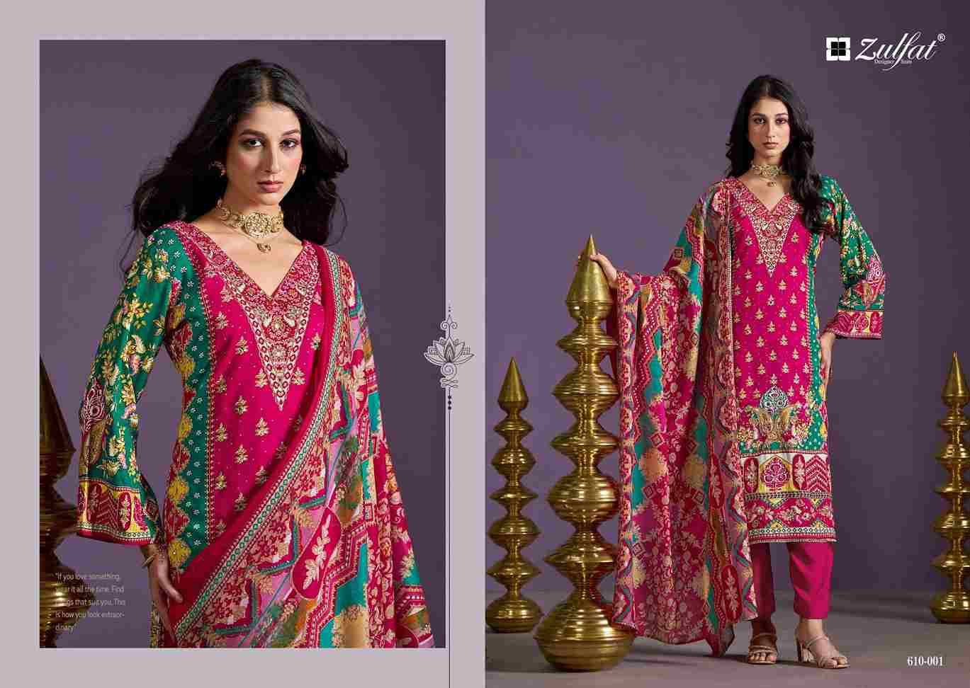 Aayat Vol-10 By Zulfat 610-001 To 610-006 Series Beautiful Festive Suits Stylish Fancy Colorful Casual Wear & Ethnic Wear Pure Viscose Rayon Print Dresses At Wholesale Price