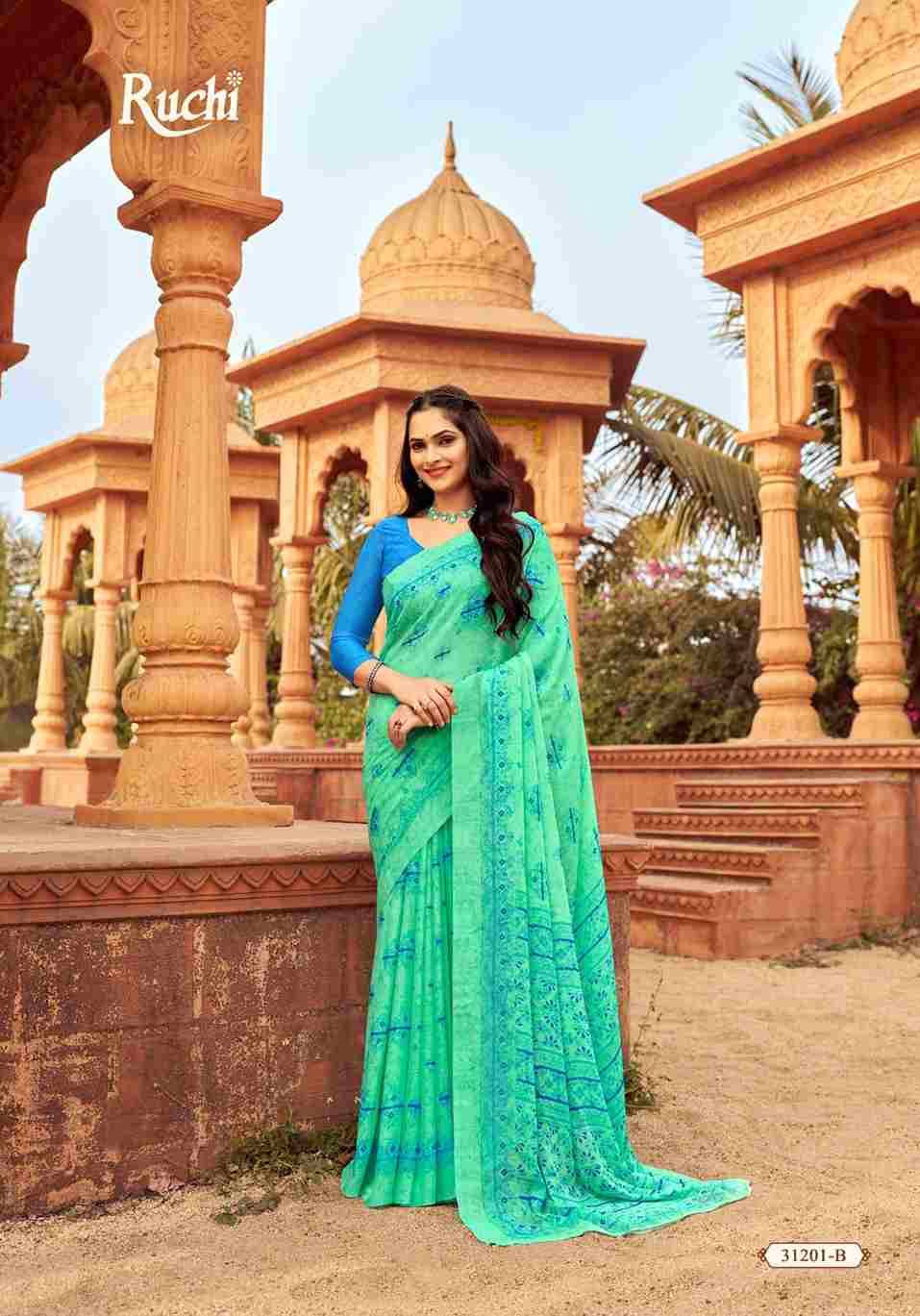 Star Chiffon Vol-151 Nx By Ruchi Sarees Indian Traditional Wear Collection Beautiful Stylish Fancy Colorful Party Wear & Occasional Wear Chiffon Sarees At Wholesale Price