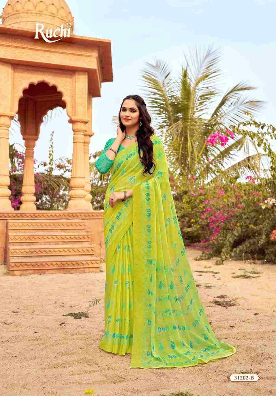 Star Chiffon Vol-151 Nx By Ruchi Sarees Indian Traditional Wear Collection Beautiful Stylish Fancy Colorful Party Wear & Occasional Wear Chiffon Sarees At Wholesale Price