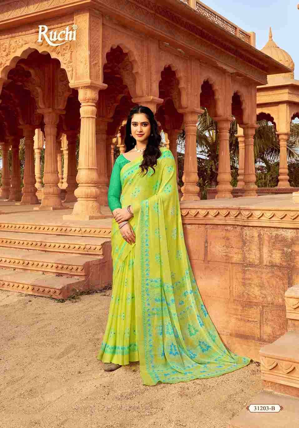 Star Chiffon Vol-151 Nx By Ruchi Sarees Indian Traditional Wear Collection Beautiful Stylish Fancy Colorful Party Wear & Occasional Wear Chiffon Sarees At Wholesale Price