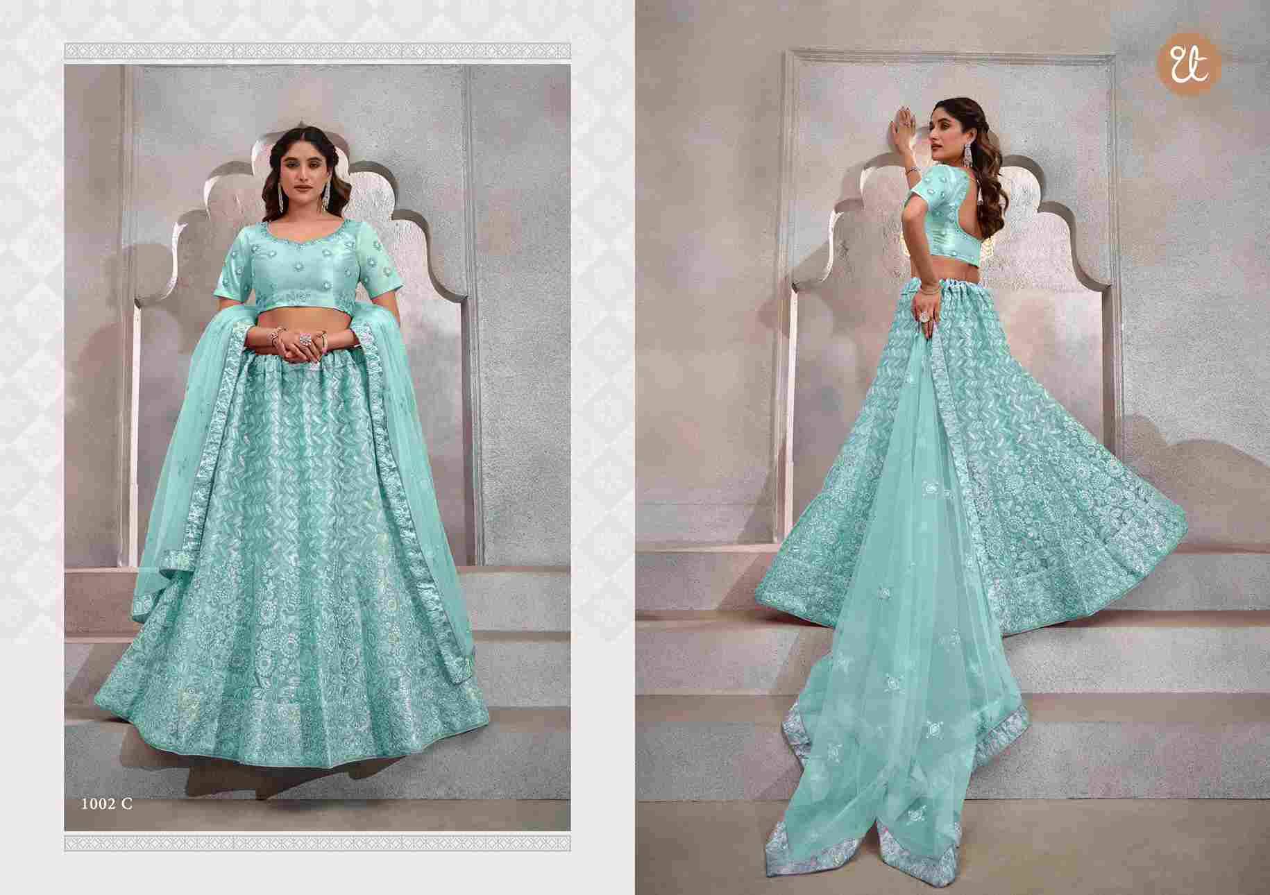 Eeva Vol-2 By Thread Thrill 1002-A To 1002-D Series Beautiful Colorful Fancy Wedding Collection Occasional Wear & Party Wear Net Lehengas At Wholesale Price