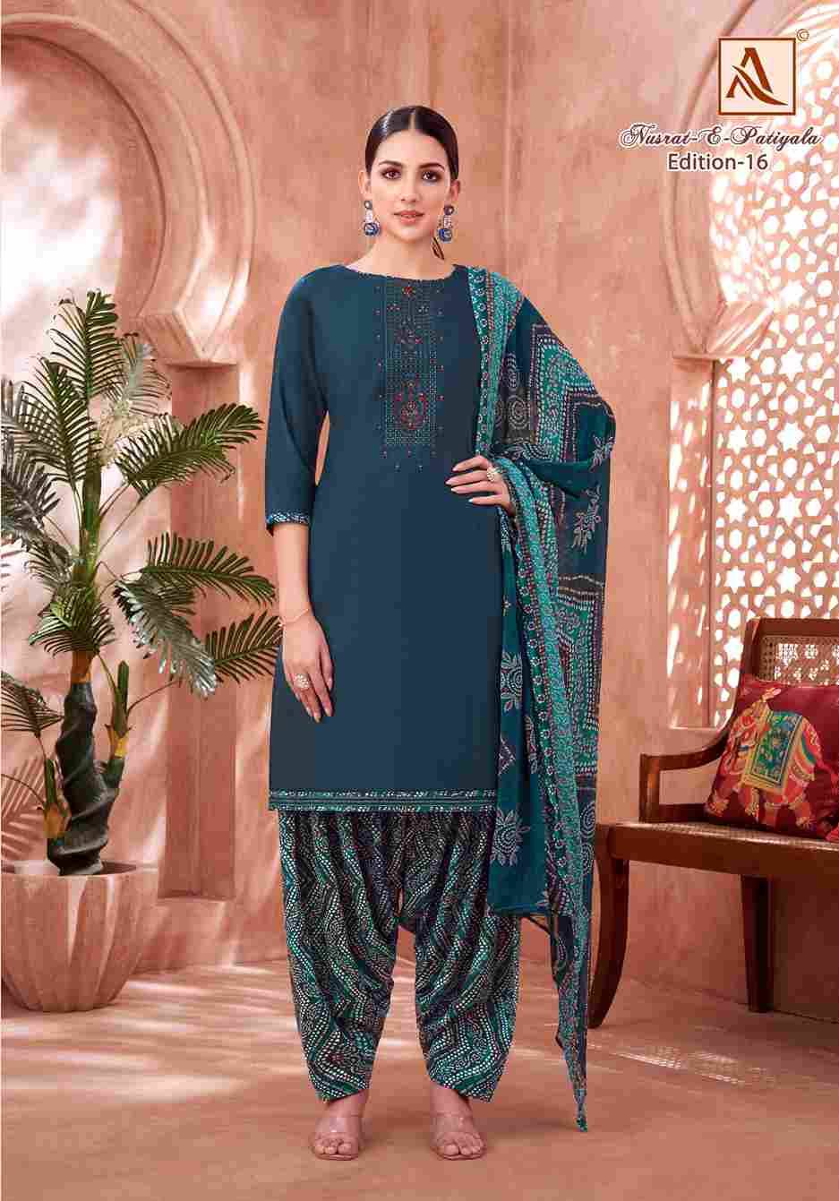 Nusrat-E-Patiyala Vol-16 By Alok Suit 1706-001 To 1706-008 Series Beautiful Festive Suits Stylish Fancy Colorful Casual Wear & Ethnic Wear Pure Jam Print Dresses At Wholesale Price