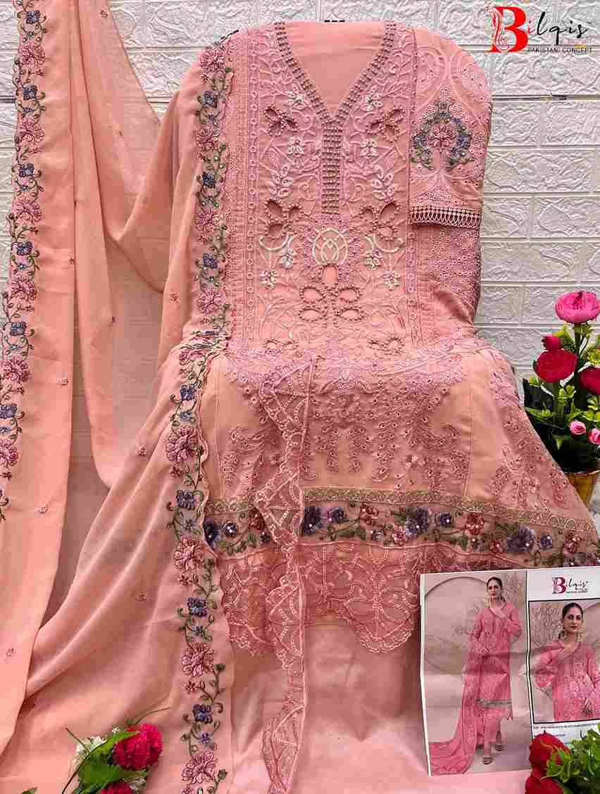 Bilqis 98 Colours Vol-2 By Bilqis 98-E To 98-H Series Beautiful Pakistani Suits Stylish Fancy Colorful Party Wear & Occasional Wear Faux Georgette Embroidery Dresses At Wholesale Price