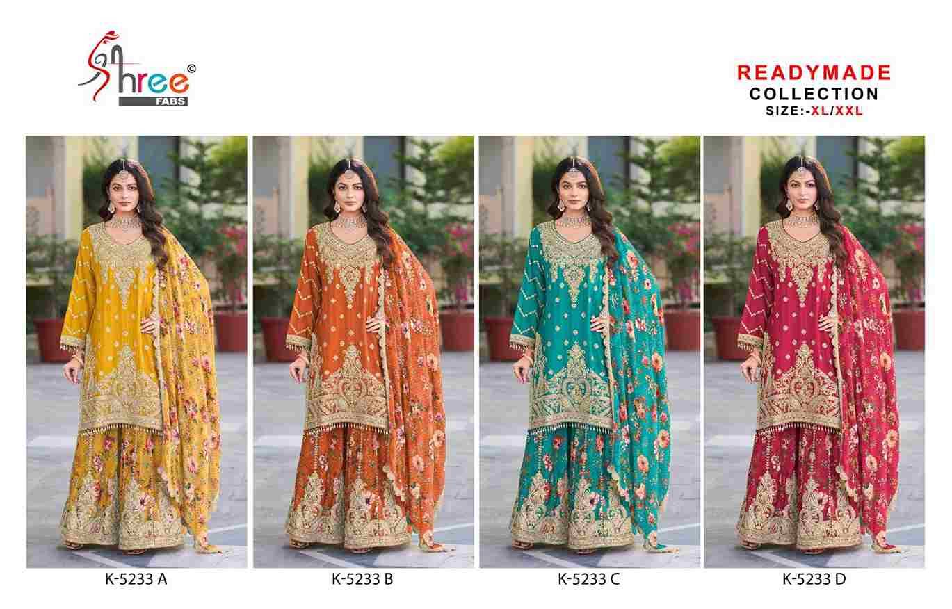 Shree Fabs Hit Design K-5233 Colours By Shree Fabs K-5233-A To K-5233-D Series Beautiful Pakistani Suits Colorful Stylish Fancy Casual Wear & Ethnic Wear Chinnon Embroidered Dresses At Wholesale Price