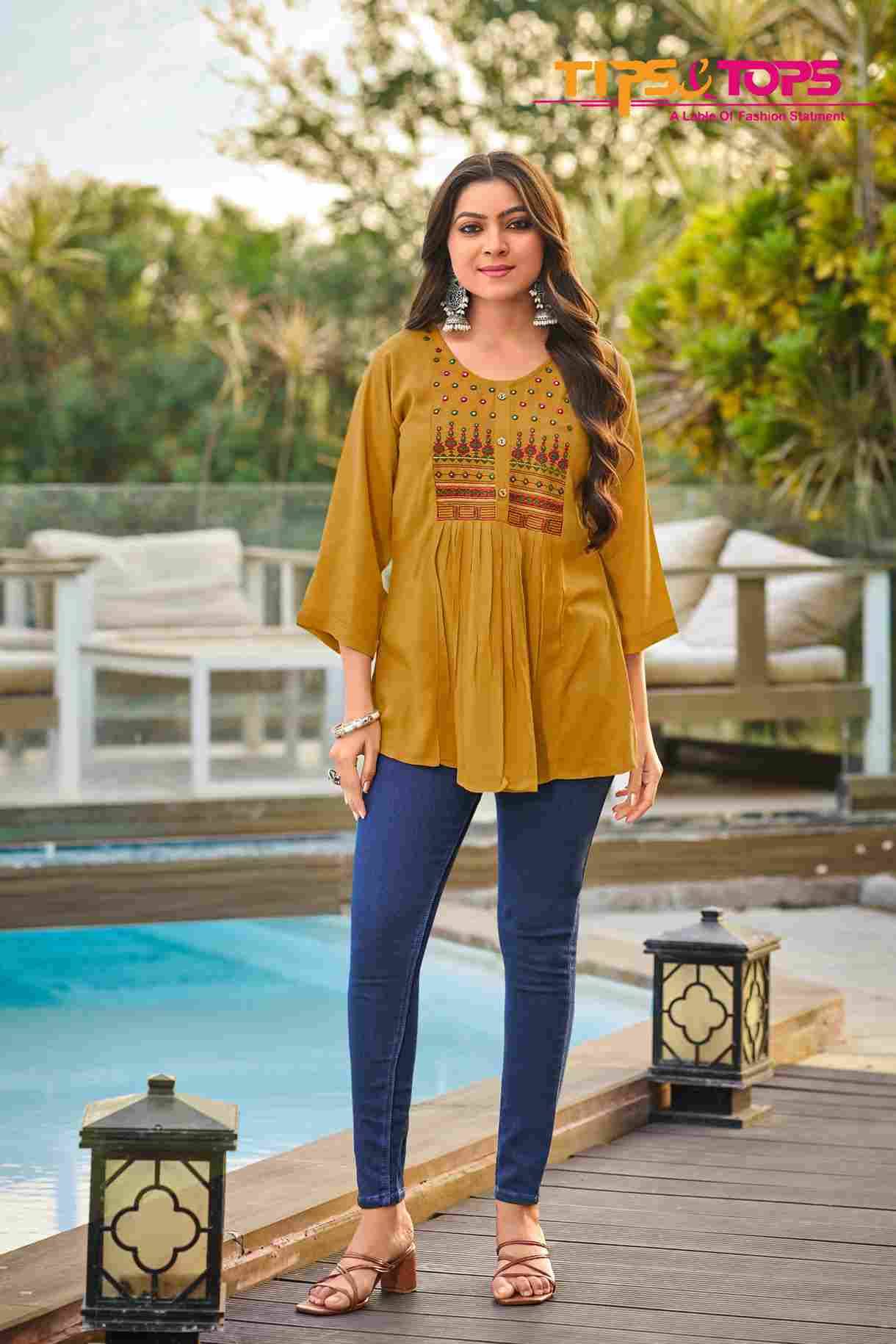 Sana Vol-4 By Tips And Tops 1001 To 1008 Series Designer Stylish Fancy Colorful Beautiful Party Wear & Ethnic Wear Collection Rayon Tops At Wholesale Price