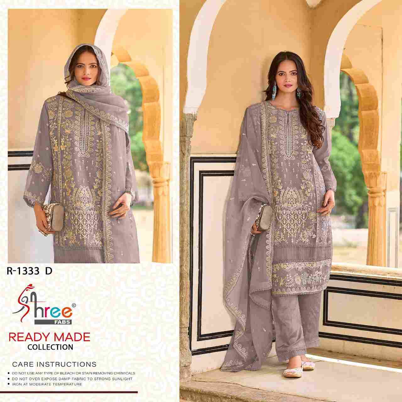 Shree Fabs Hit Design R-1333 Colours By Shree Fabs R-1333-A To R-1333-D Series Beautiful Pakistani Suits Stylish Fancy Colorful Party Wear & Occasional Wear Pure Organza Embroidered Dresses At Wholesale Price