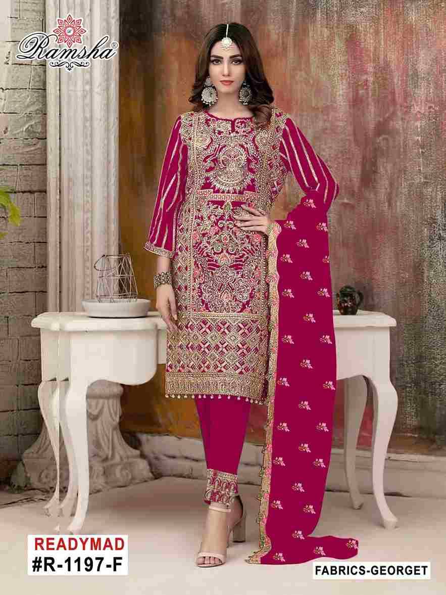 Ramsha 1197 Colours Vol-2 By Ramsha 1197-E To 1197-H Series Beautiful Pakistani Suits Colorful Stylish Fancy Casual Wear & Ethnic Wear Georgette Dresses At Wholesale Price