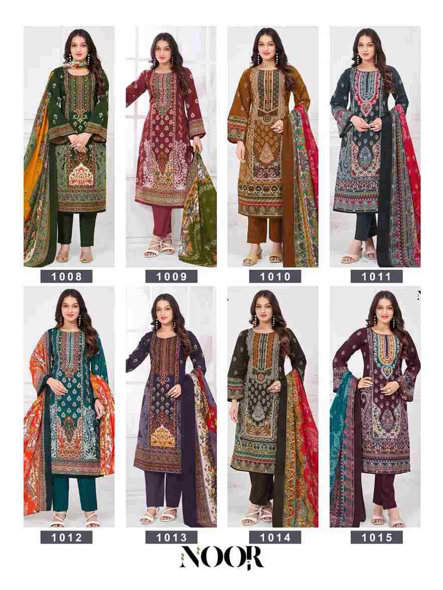 Noor By Falak International 1008 To 1015 Series Beautiful Stylish Festive Suits Fancy Colorful Casual Wear & Ethnic Wear & Ready To Wear Heavy Cotton Print Dresses At Wholesale Price
