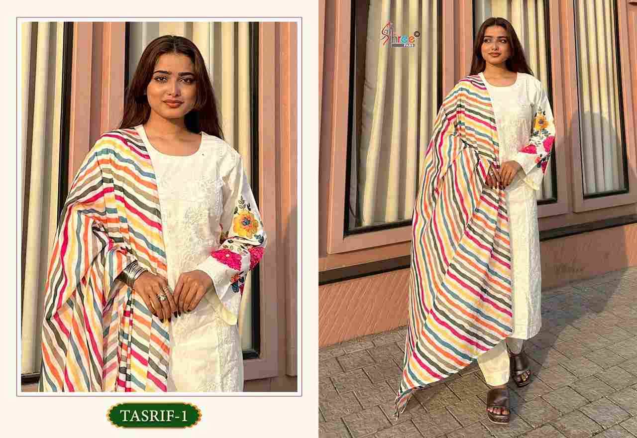 Tasrif By Shree Fabs 1 To 2 Series Designer Pakistani Suits Collection Beautiful Stylish Fancy Colorful Party Wear & Ethnic Wear Pure Viscose With Pure Cambric Cotton With Embroidery Dresses At Wholesale Price