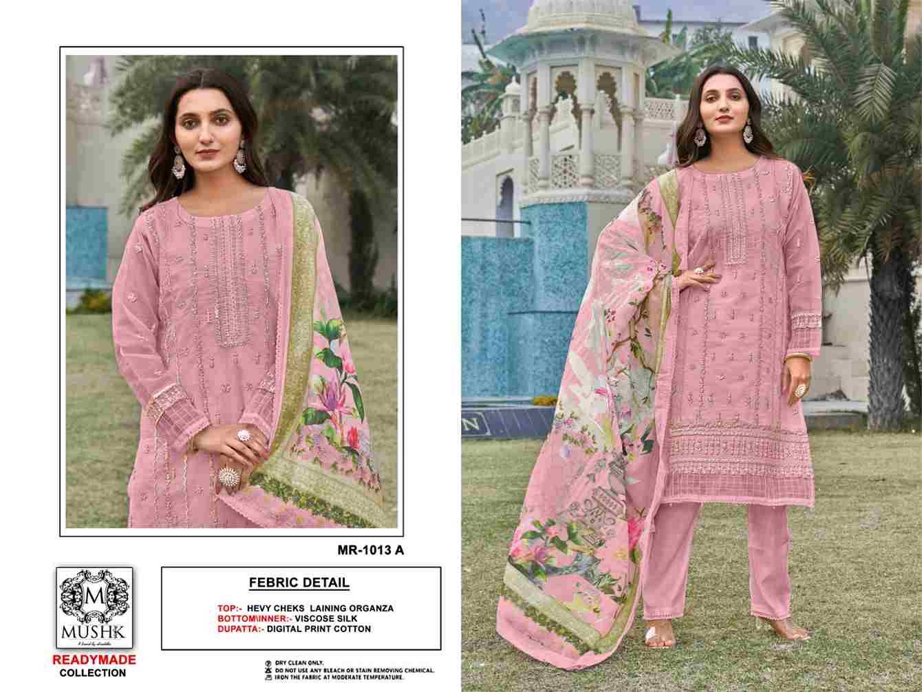 Mushq Hit Design R-1013 Colours By Mushq R-1013-A To R-1013-D Series Beautiful Winter Collection Pakistani Suits Stylish Fancy Colorful Casual Wear & Ethnic Wear Pure Organza Embroidery Dresses At Wholesale Price