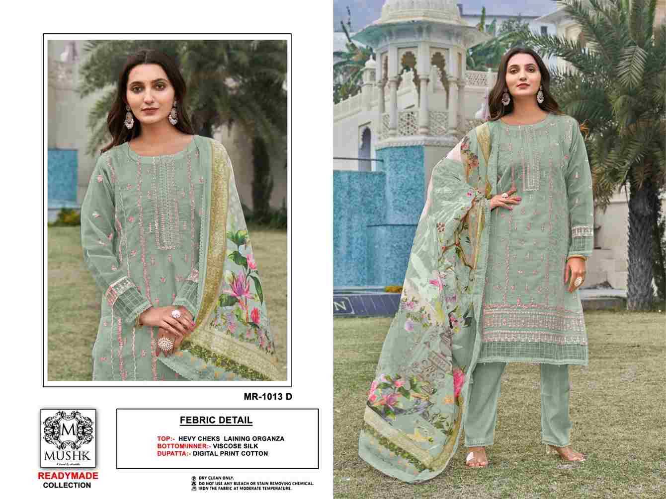 Mushq Hit Design R-1013 Colours By Mushq R-1013-A To R-1013-D Series Beautiful Winter Collection Pakistani Suits Stylish Fancy Colorful Casual Wear & Ethnic Wear Pure Organza Embroidery Dresses At Wholesale Price