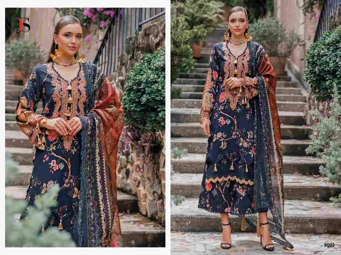 Jade Flora-25 By Deepsy Suits 9001 To 9006 Series Designer Pakistani Suits Beautiful Stylish Fancy Colorful Party Wear & Occasional Wear Pure Viscose Rayon Embroidered Dresses At Wholesale Price