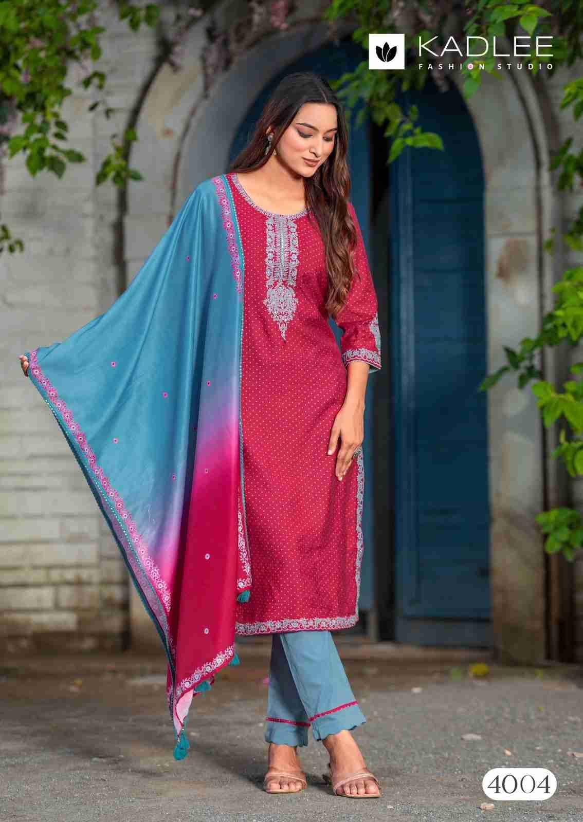 Marina By Kadlee 4001 To 4006 Series Beautiful Festive Suits Colorful Stylish Fancy Casual Wear & Ethnic Wear Rayon Print Dresses At Wholesale Price