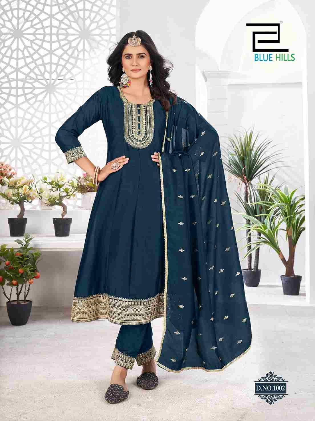 Taj Mahal By Blue Hills 1001 To 1006 Series Beautiful Stylish Festive Suits Fancy Colorful Casual Wear & Ethnic Wear & Ready To Wear Vichitra Dresses At Wholesale Price