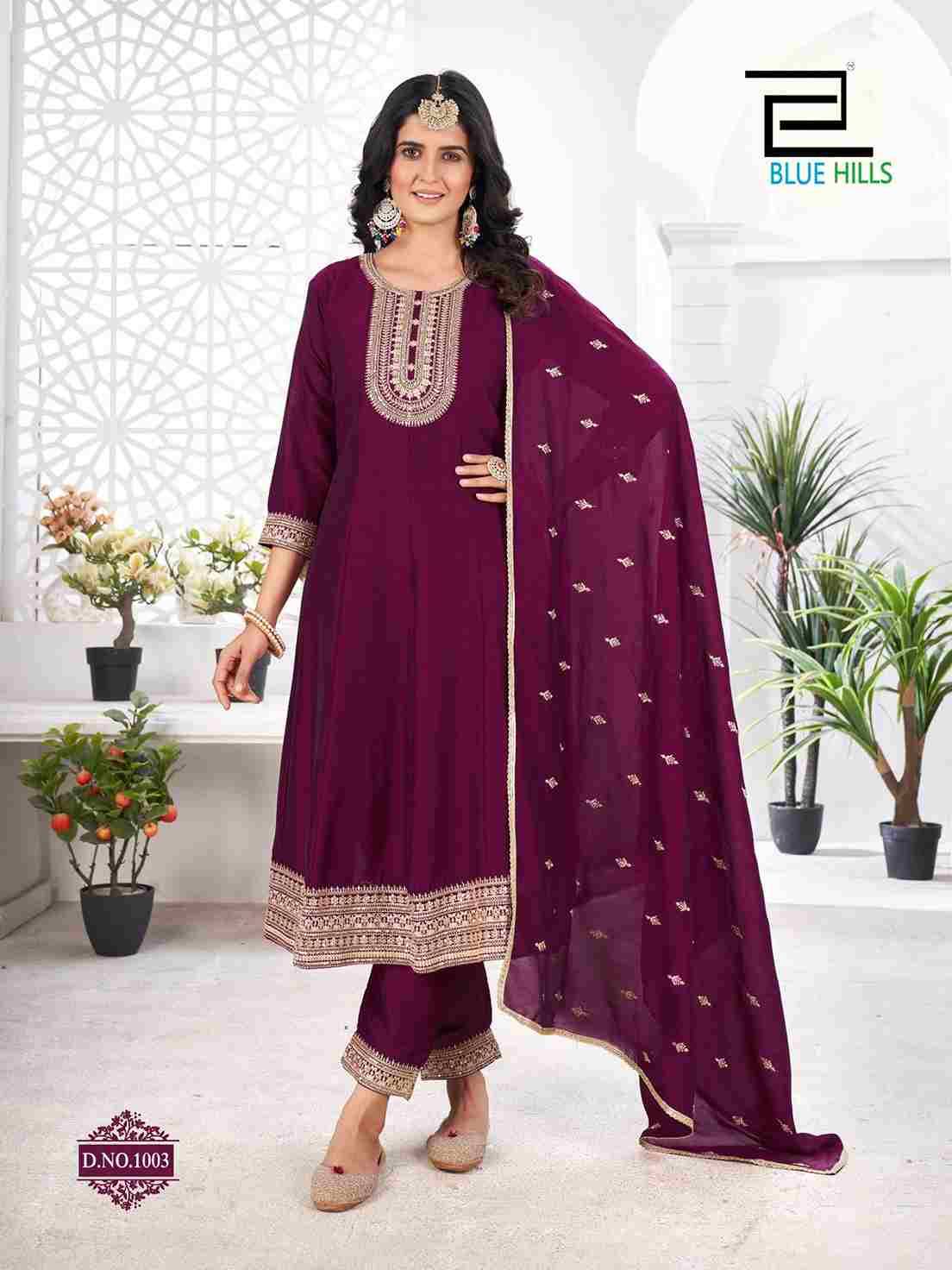 Taj Mahal By Blue Hills 1001 To 1006 Series Beautiful Stylish Festive Suits Fancy Colorful Casual Wear & Ethnic Wear & Ready To Wear Vichitra Dresses At Wholesale Price