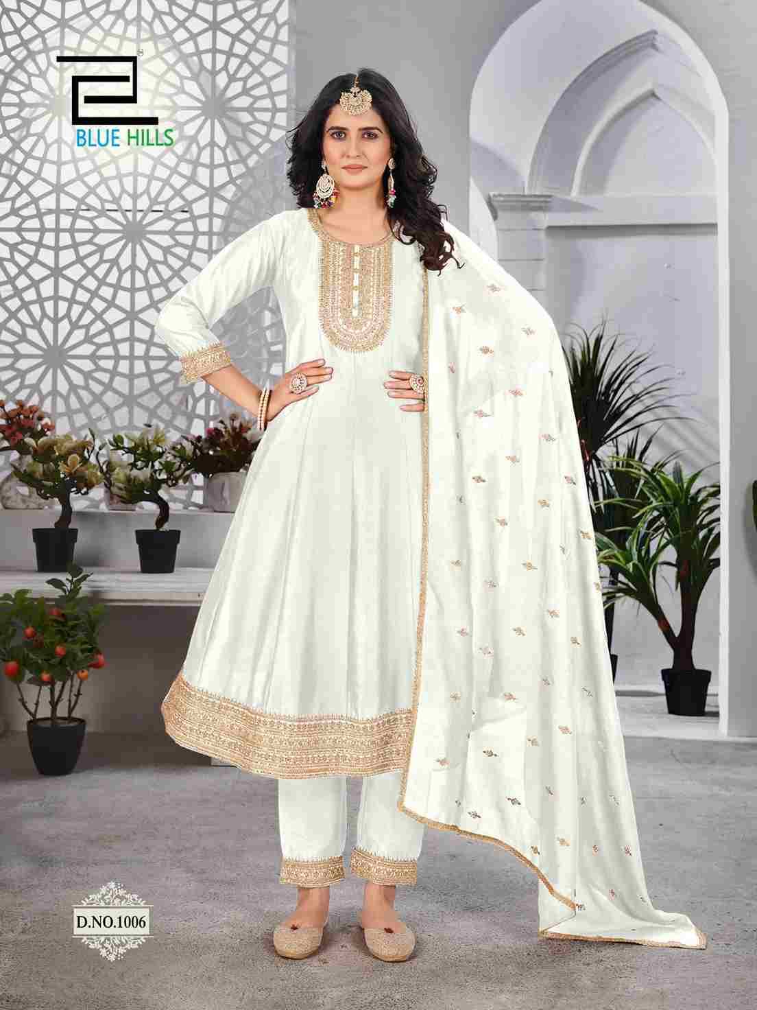 Taj Mahal By Blue Hills 1001 To 1006 Series Beautiful Stylish Festive Suits Fancy Colorful Casual Wear & Ethnic Wear & Ready To Wear Vichitra Dresses At Wholesale Price