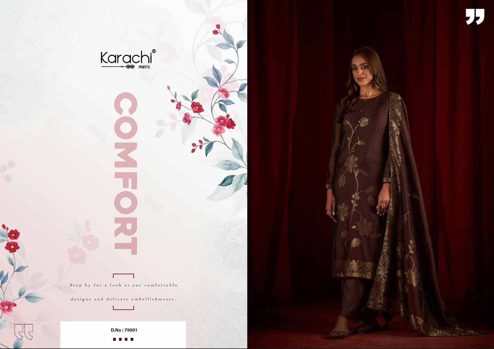 Dilkash By Karachi Prints 79001 To 79004 Series Festive Suits Beautiful Fancy Colorful Stylish Party Wear & Occasional Wear Silk Jacquard Dresses At Wholesale Price