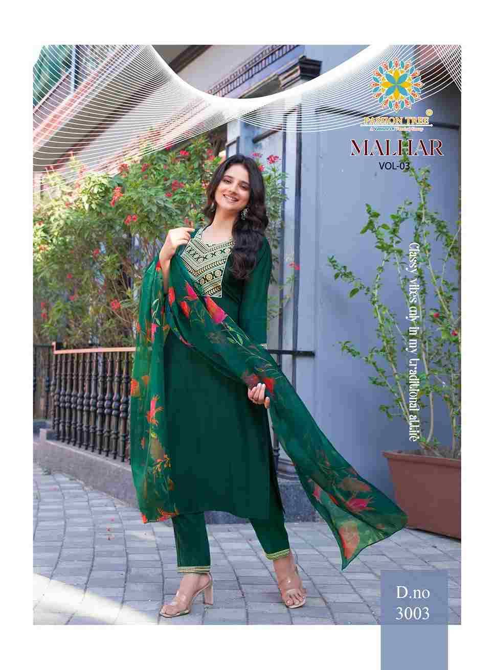 Malhar Vol-3 By Passion Tree 3001 To 3008 Series Beautiful Stylish Festive Suits Fancy Colorful Casual Wear & Ethnic Wear & Ready To Wear Roman Silk Dresses At Wholesale Price