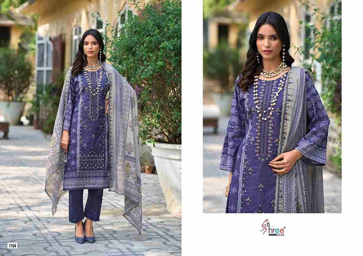 Bin Saeed Lawn Collection Vol-17 By Shree Fabs 1701 To 1706 Series Beautiful Pakistani Suits Colorful Stylish Fancy Casual Wear & Ethnic Wear Pure Cotton With Embroidered Dresses At Wholesale Price