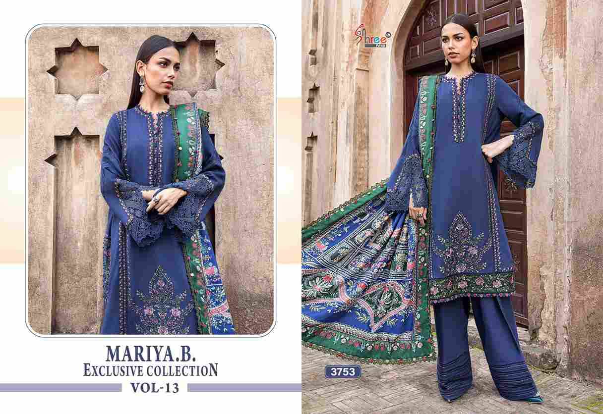 Mariya.B. Exclusive Collection Vol-13 By Shree Fabs 3750 To 3755 Series Beautiful Pakistani Suits Colorful Stylish Fancy Casual Wear & Ethnic Wear Pure Rayon With Embroidered Dresses At Wholesale Price