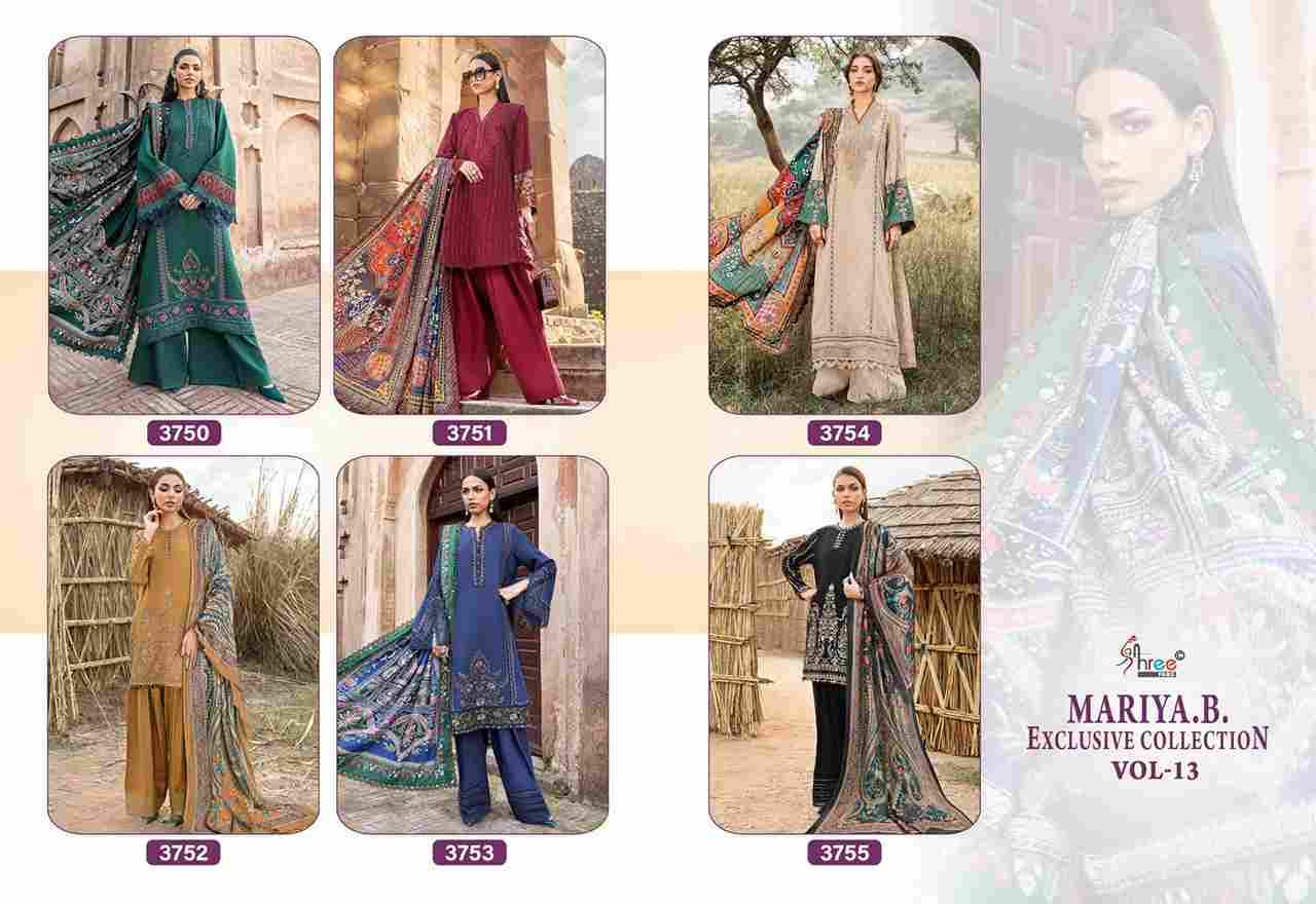 Mariya.B. Exclusive Collection Vol-13 By Shree Fabs 3750 To 3755 Series Beautiful Pakistani Suits Colorful Stylish Fancy Casual Wear & Ethnic Wear Pure Rayon With Embroidered Dresses At Wholesale Price