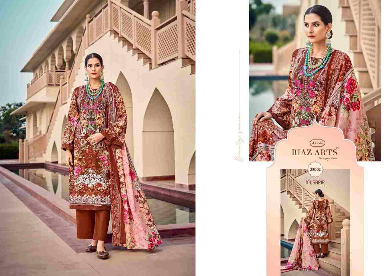 Musafir Vol-15 By Riaz Arts 23001 To 23008 Series Wholesale Designer Pakistani Suits Collection Beautiful Stylish Fancy Colorful Party Wear & Occasional Wear Pure Lawn Print With Embroidered Dresses At Wholesale Price