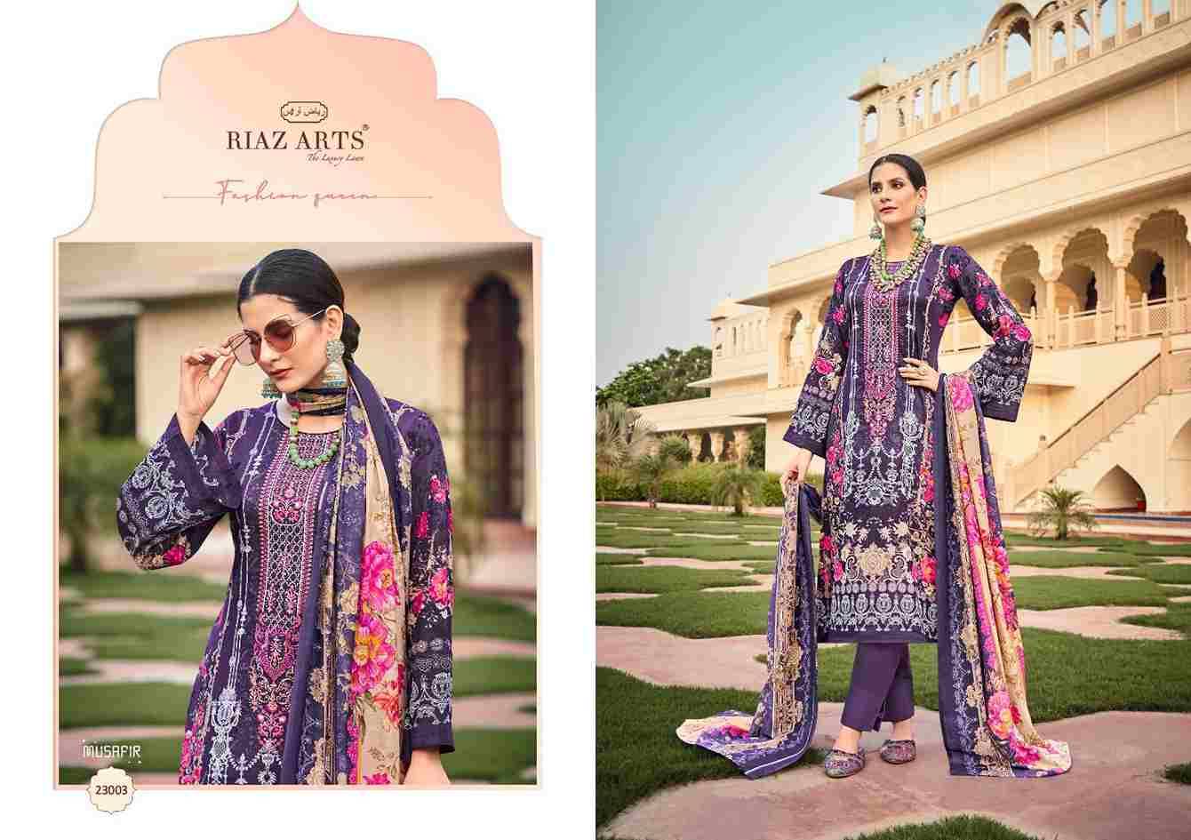 Musafir Vol-15 By Riaz Arts 23001 To 23008 Series Wholesale Designer Pakistani Suits Collection Beautiful Stylish Fancy Colorful Party Wear & Occasional Wear Pure Lawn Print With Embroidered Dresses At Wholesale Price