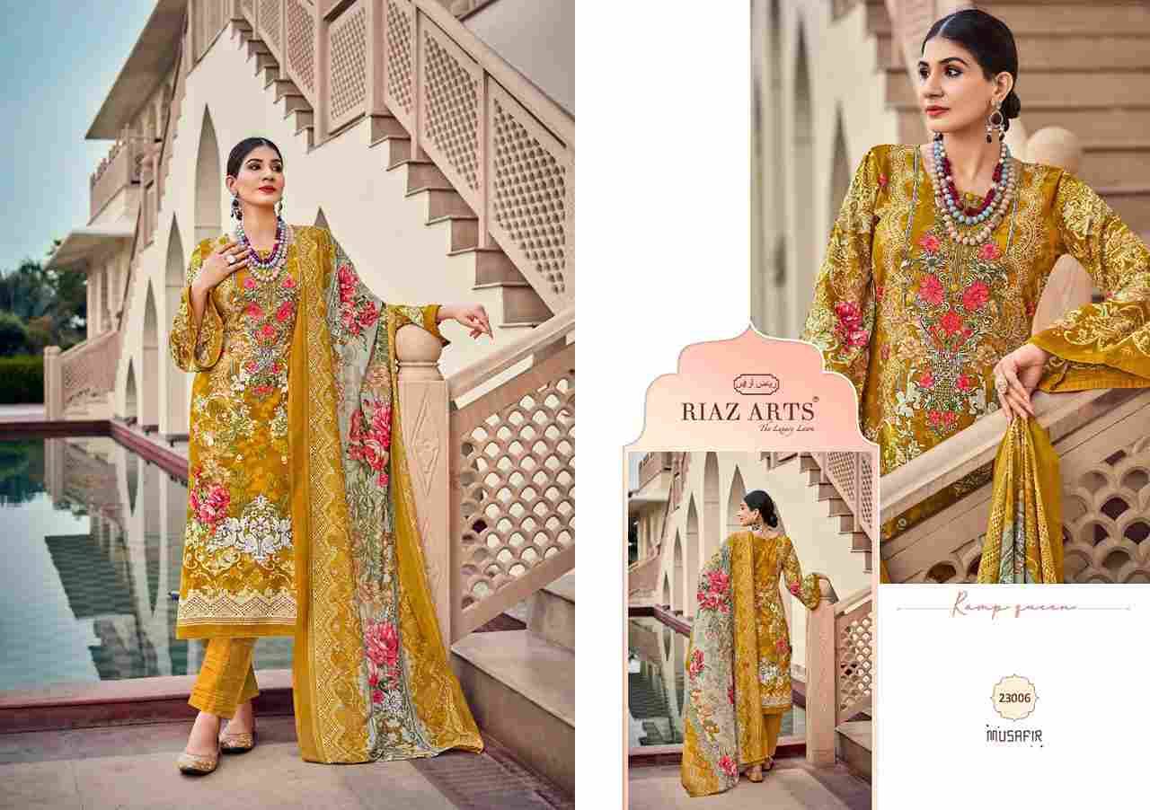 Musafir Vol-15 By Riaz Arts 23001 To 23008 Series Wholesale Designer Pakistani Suits Collection Beautiful Stylish Fancy Colorful Party Wear & Occasional Wear Pure Lawn Print With Embroidered Dresses At Wholesale Price