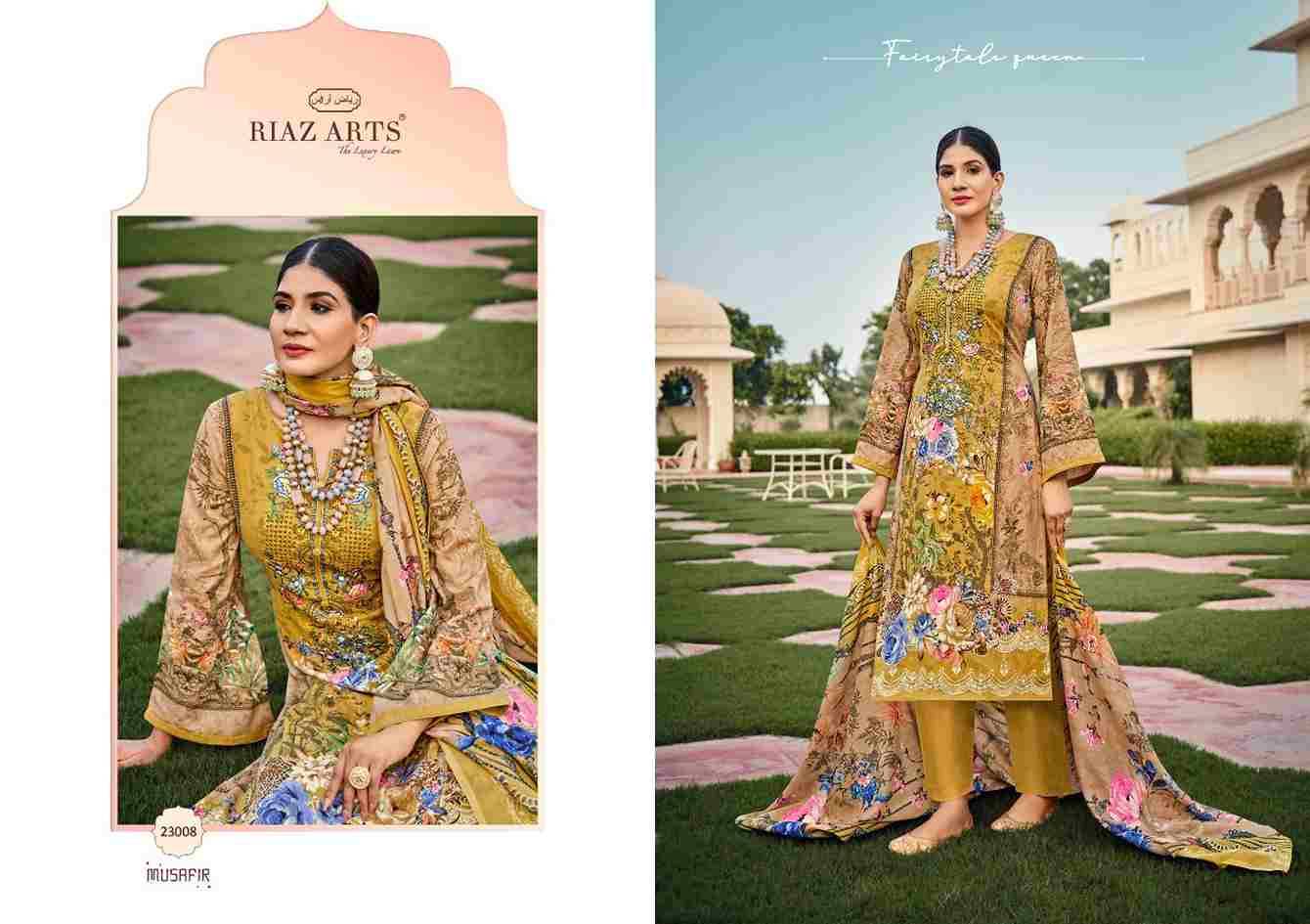 Musafir Vol-15 By Riaz Arts 23001 To 23008 Series Wholesale Designer Pakistani Suits Collection Beautiful Stylish Fancy Colorful Party Wear & Occasional Wear Pure Lawn Print With Embroidered Dresses At Wholesale Price