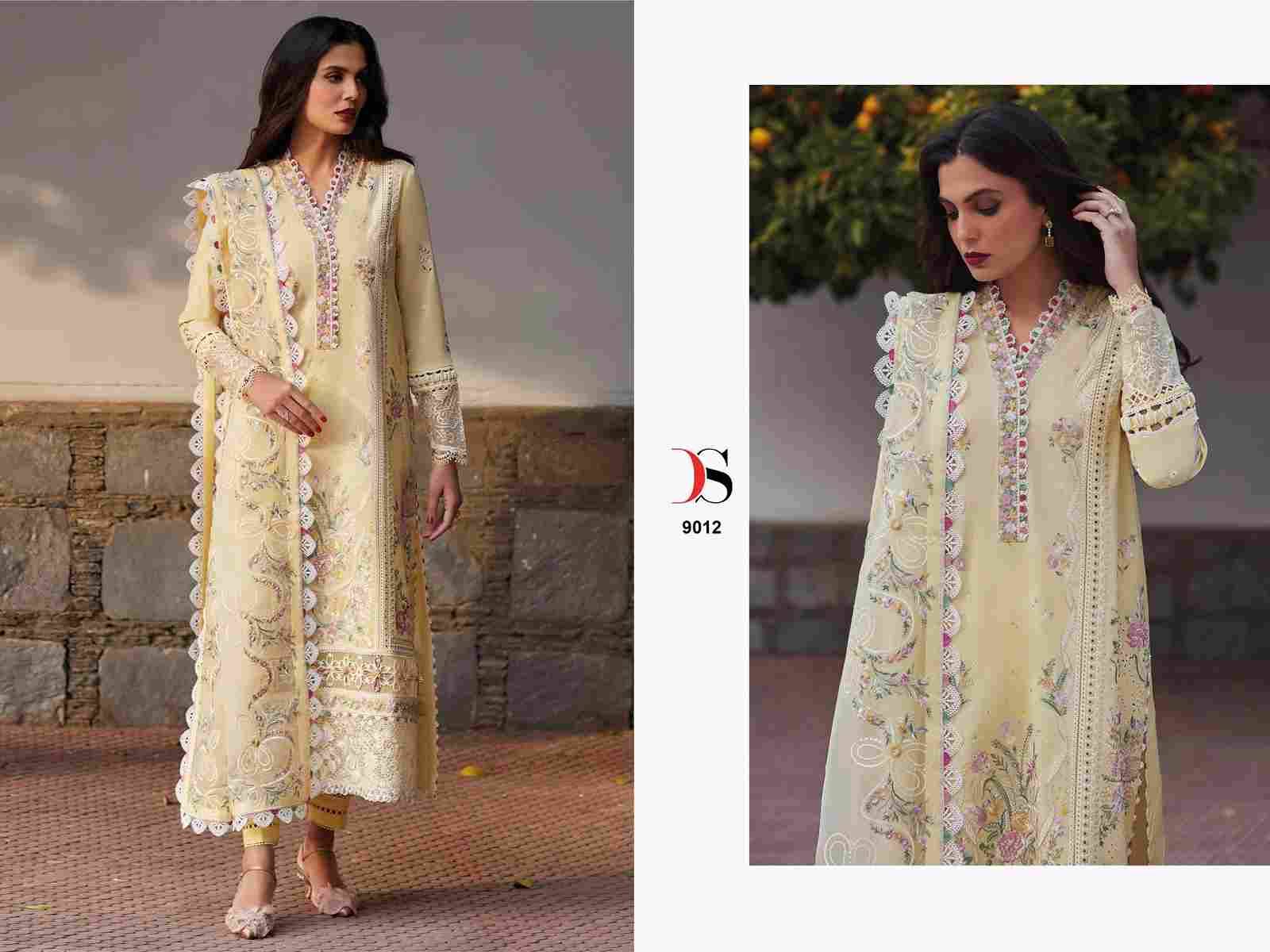 Elan Lawn-25 By Deepsy Suits 9011 To 9016 Series Designer Pakistani Suits Beautiful Stylish Fancy Colorful Party Wear & Occasional Wear Pure Cotton Embroidered Dresses At Wholesale Price