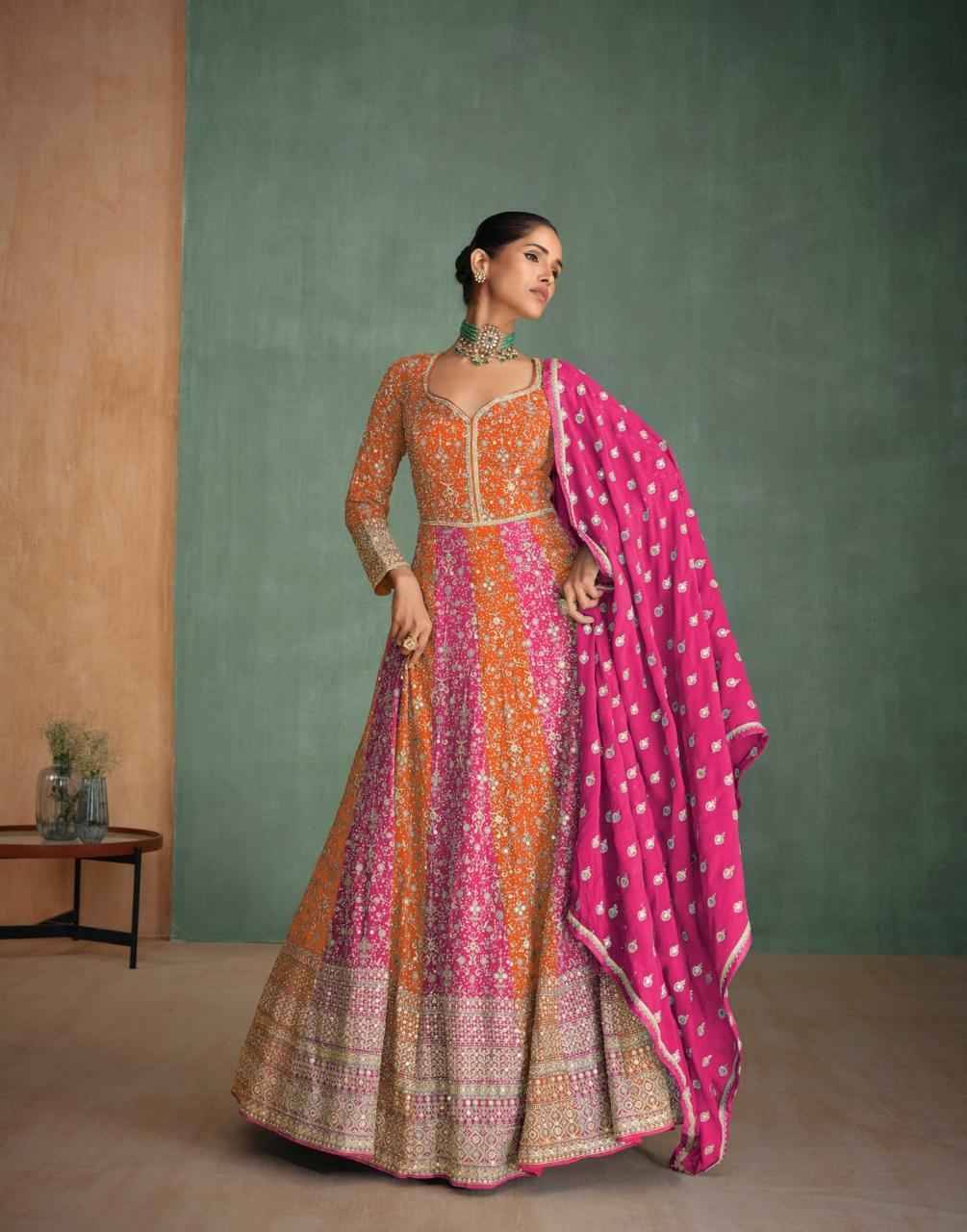 Rang Rasiya Vol-2 By Sayuri Designer Stylish Fancy Colorful Beautiful Party Wear & Ethnic Wear Collection Georgette Gown With Dupatta At Wholesale Price