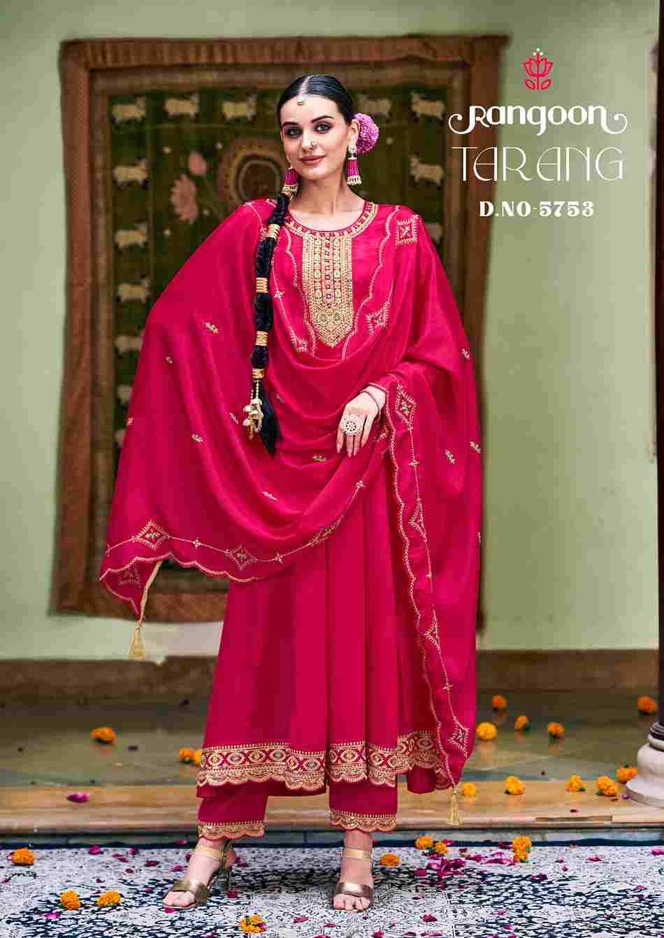 Tarang By Rangoon 5751 To 5754 Series Beautiful Stylish Festive Suits Fancy Colorful Casual Wear & Ethnic Wear & Ready To Wear Chinnon Silk Print Dresses At Wholesale Price