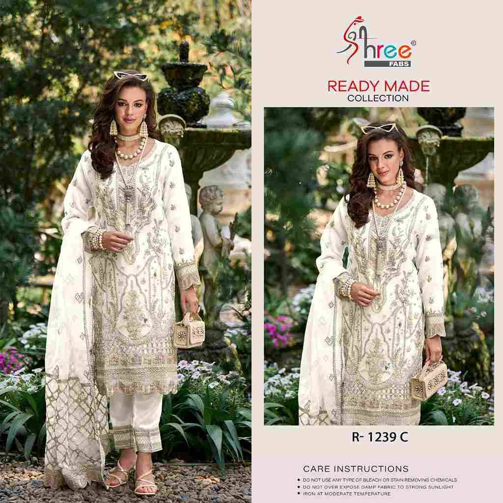 Shree Fabs Hit Design R-1239 Colours By Shree Fabs R-1239-A To R-1239-D Series Beautiful Pakistani Suits Stylish Fancy Colorful Party Wear & Occasional Wear Organza Embroidered Dresses At Wholesale Price