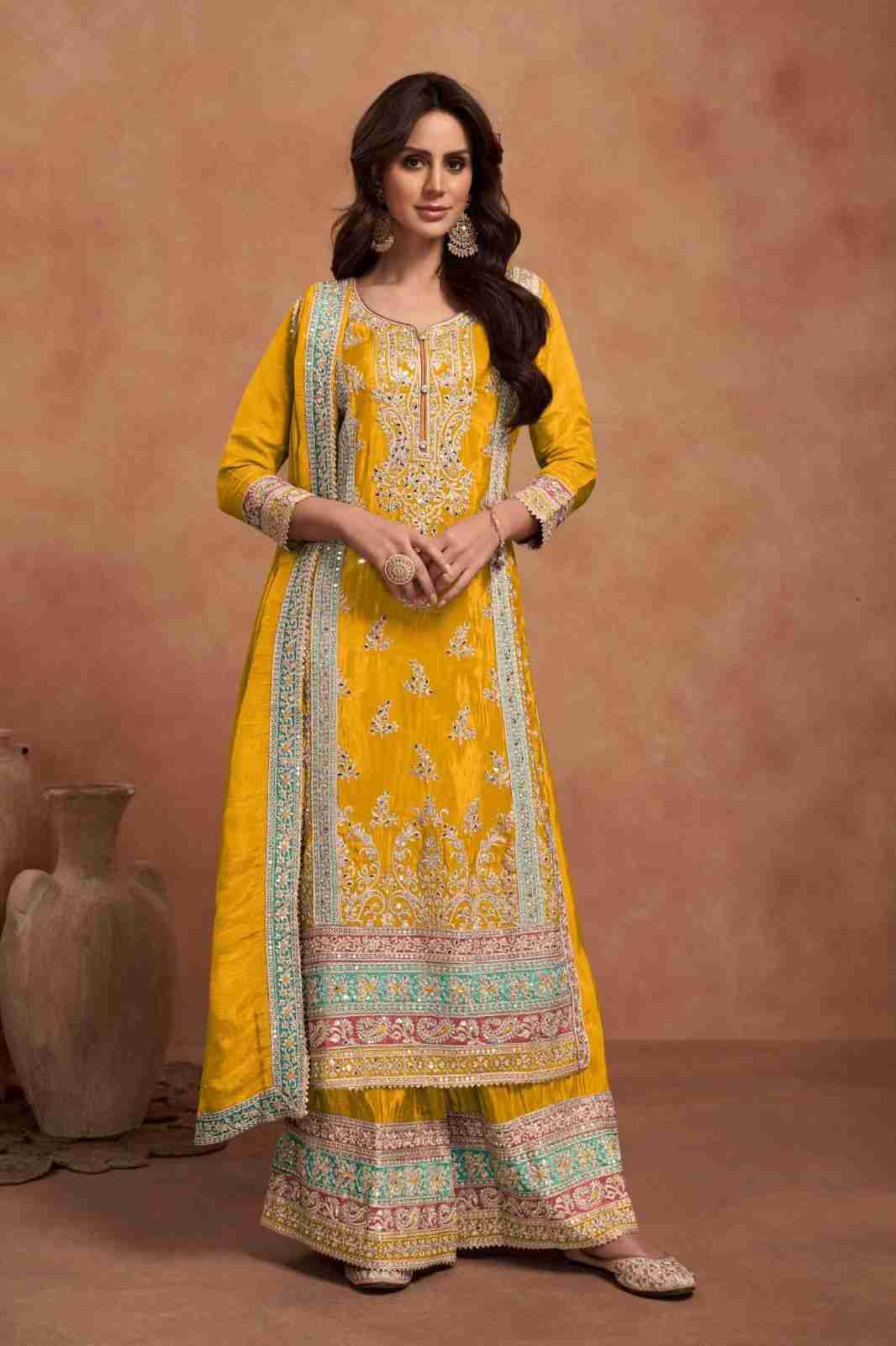 Nazia New Color By Gulkayra Designer 7453-G To 7453-I Series Beautiful Sharara Suits Colorful Stylish Fancy Casual Wear & Ethnic Wear Silk Embroidery Dresses At Wholesale Price