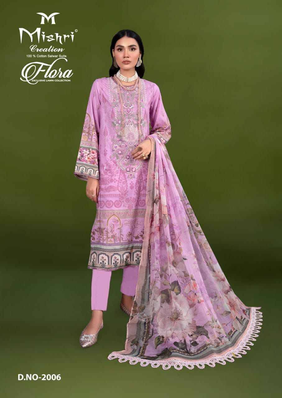 Flora Vol-2 By Mishri 2001 To 2006 Series Beautiful Suits Stylish Colorful Fancy Casual Wear & Ethnic Wear Lawn Cotton Print Dresses At Wholesale Price