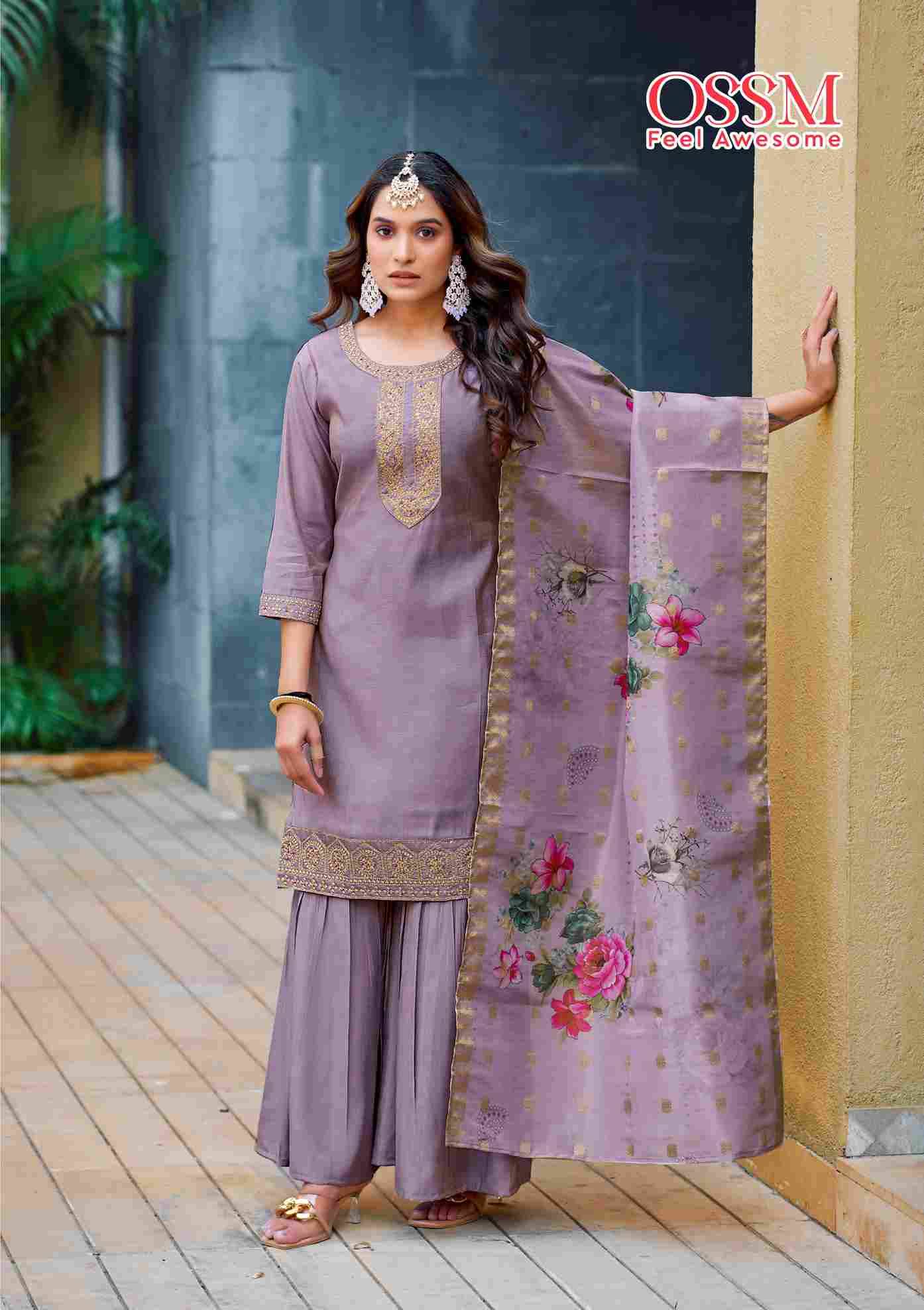 Mannat By Ossm 1001 To 1006 Series Beautiful Stylish Festive Suits Fancy Colorful Casual Wear & Ethnic Wear & Ready To Wear Pure Viscose Silk Dresses At Wholesale Price