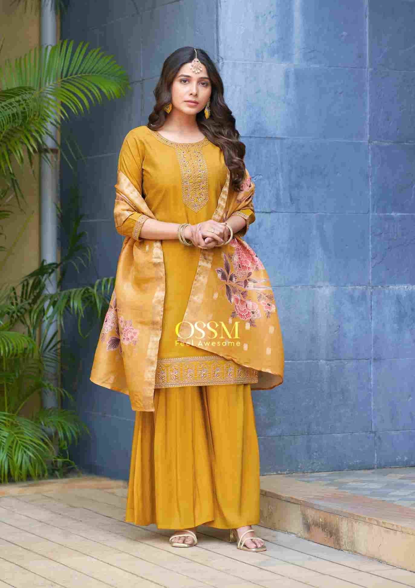 Mannat By Ossm 1001 To 1006 Series Beautiful Stylish Festive Suits Fancy Colorful Casual Wear & Ethnic Wear & Ready To Wear Pure Viscose Silk Dresses At Wholesale Price