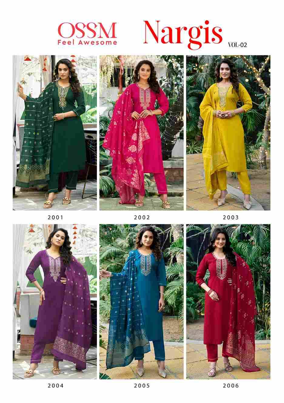 Nargis Vol-2 By Ossm 2001 To 2006 Series Festive Suits Beautiful Fancy Colorful Stylish Party Wear & Occasional Wear Viscose Roman Print Dresses At Wholesale Price