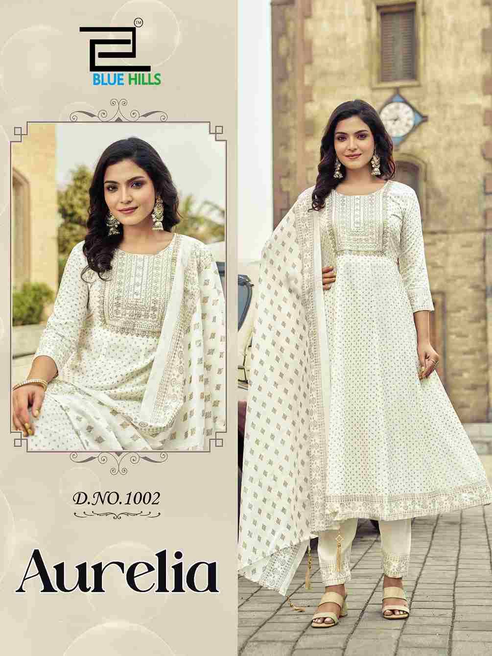 Aurelia By Blue Hills 1001 To 1006 Series Designer Festive Suits Collection Beautiful Stylish Fancy Colorful Party Wear & Occasional Wear Pure Chanderi Dresses At Wholesale Price