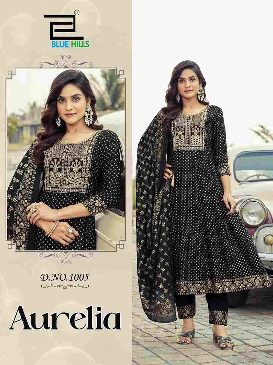 Aurelia By Blue Hills 1001 To 1006 Series Designer Festive Suits Collection Beautiful Stylish Fancy Colorful Party Wear & Occasional Wear Pure Chanderi Dresses At Wholesale Price