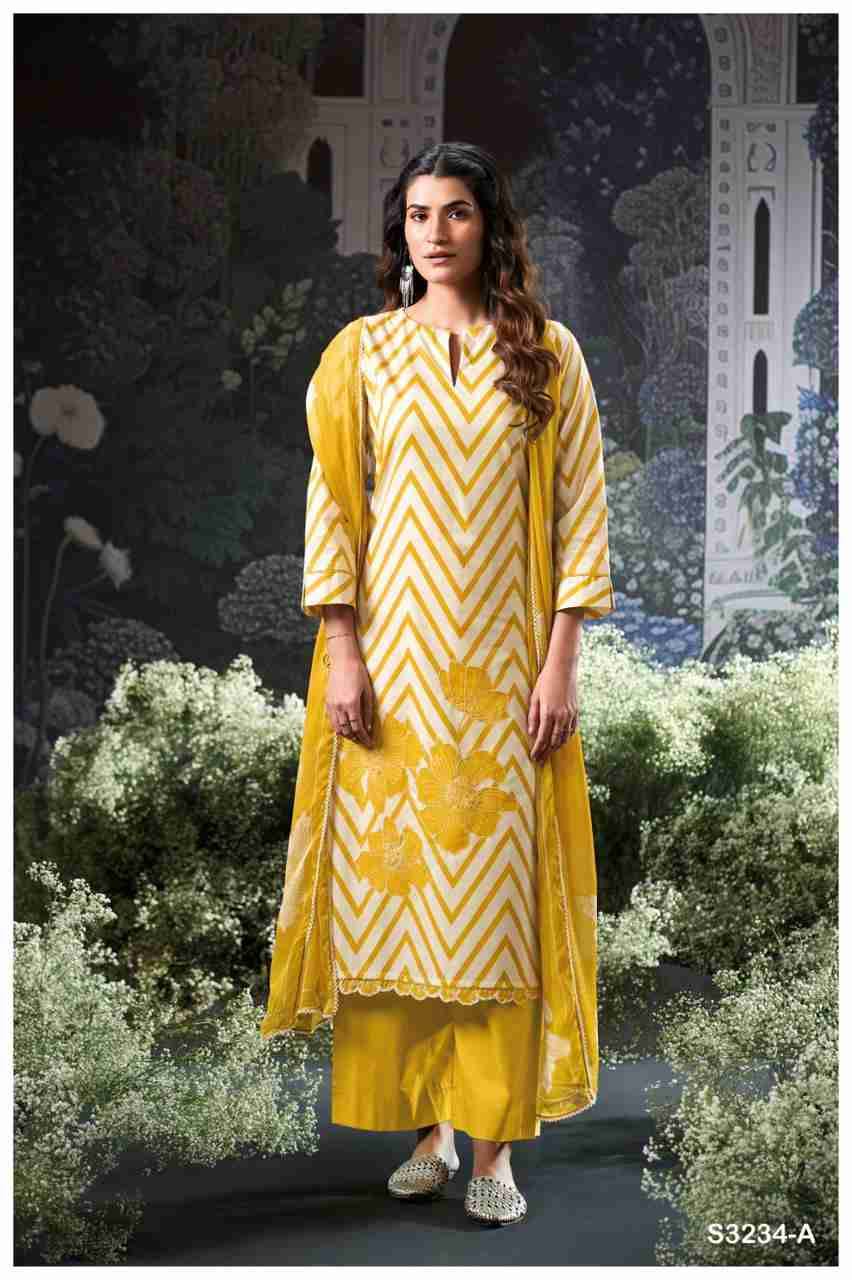 Milca-3234 By Ganga Fashion 3234-A To 3234-D Series Beautiful Festive Suits Colorful Stylish Fancy Casual Wear & Ethnic Wear Pure Cotton Print Dresses At Wholesale Price