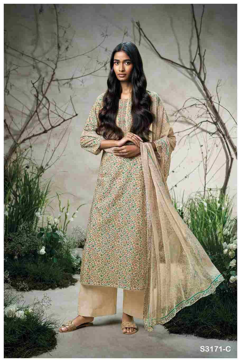 Denika-3171 By Ganga Fashion 3171-A To 3171-D Series Beautiful Festive Suits Colorful Stylish Fancy Casual Wear & Ethnic Wear Cotton Dresses At Wholesale Price