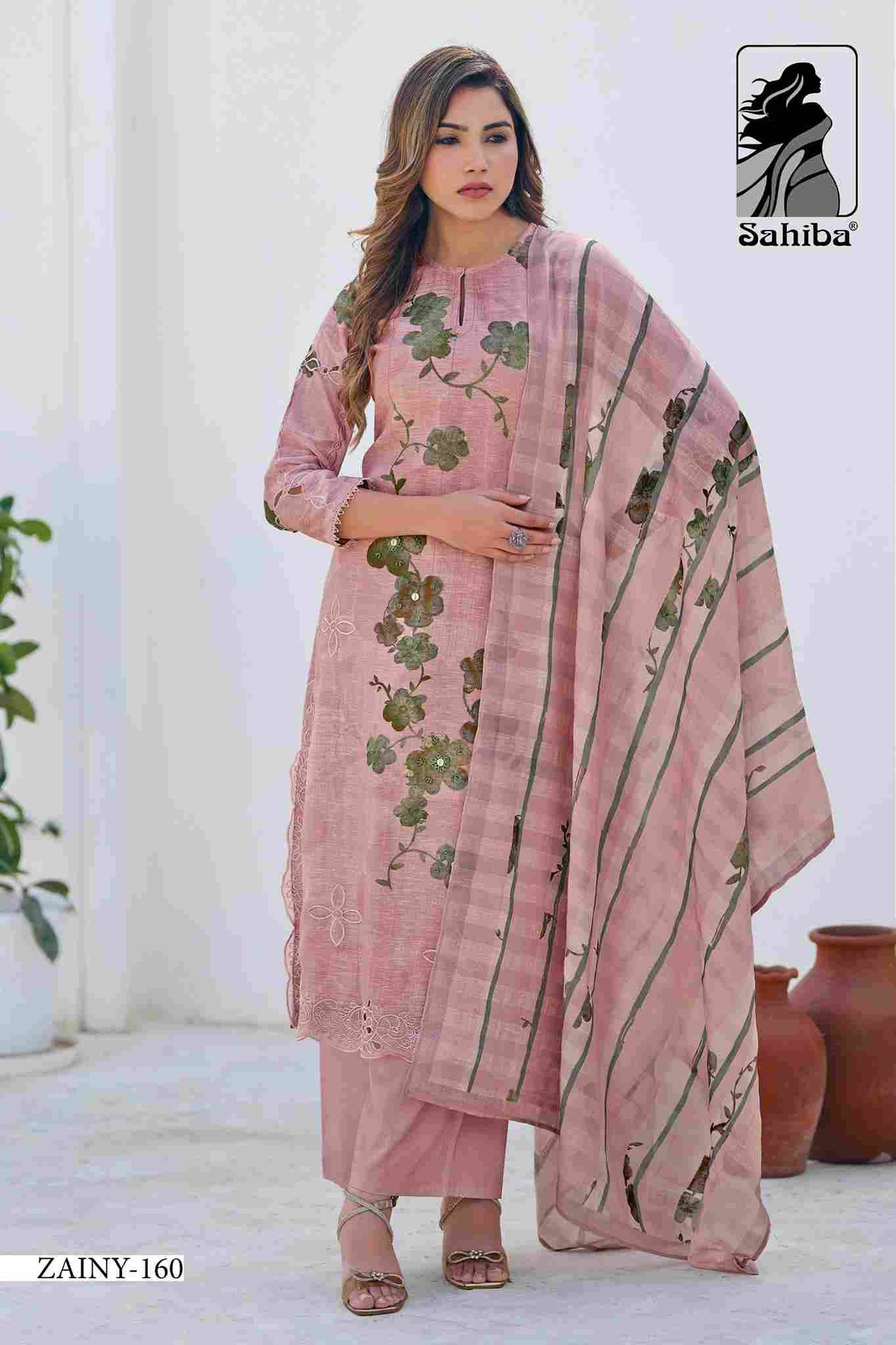 Zainy By Sahiba Fabrics Beautiful Festive Suits Colorful Stylish Fancy Casual Wear & Ethnic Wear Pure Linen Dresses At Wholesale Price