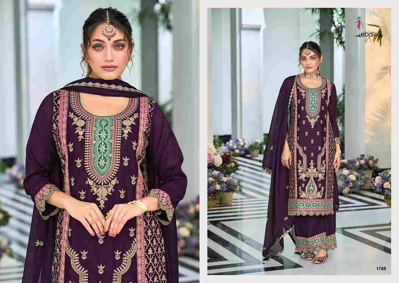 Zohra By Eba Lifestyle 1763 To 1765 Series Beautiful Festive Suits Colorful Stylish Fancy Casual Wear & Ethnic Wear Chinnon Embroidery Dresses At Wholesale Price