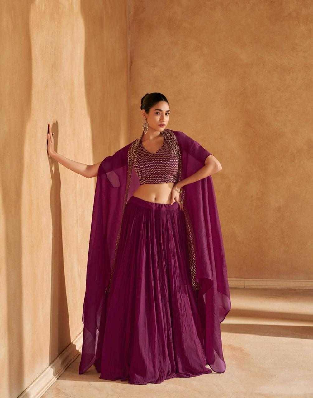 Kalki By Sayuri 5726 To 5728 Series Designer Beautiful Wedding Collection Occasional Wear & Party Wear Chinnon Silk Lehengas At Wholesale Price