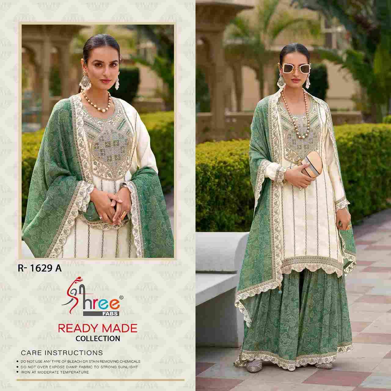 Shree Fabs Hit Design R-1629 Colours By Shree Fabs R-1629-A To R-1629-D Series Beautiful Pakistani Suits Stylish Fancy Colorful Party Wear & Occasional Wear Chinnon Embroidered Dresses At Wholesale Price